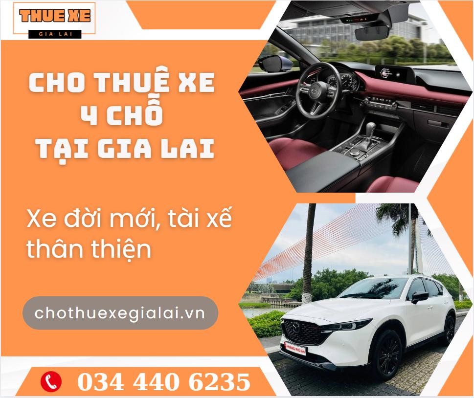 [2026] Bảng giá thuê xe 4 chỗ Gia Lai có tài xế